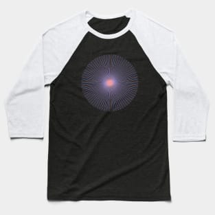 Circle Lines Visual Effect Baseball T-Shirt